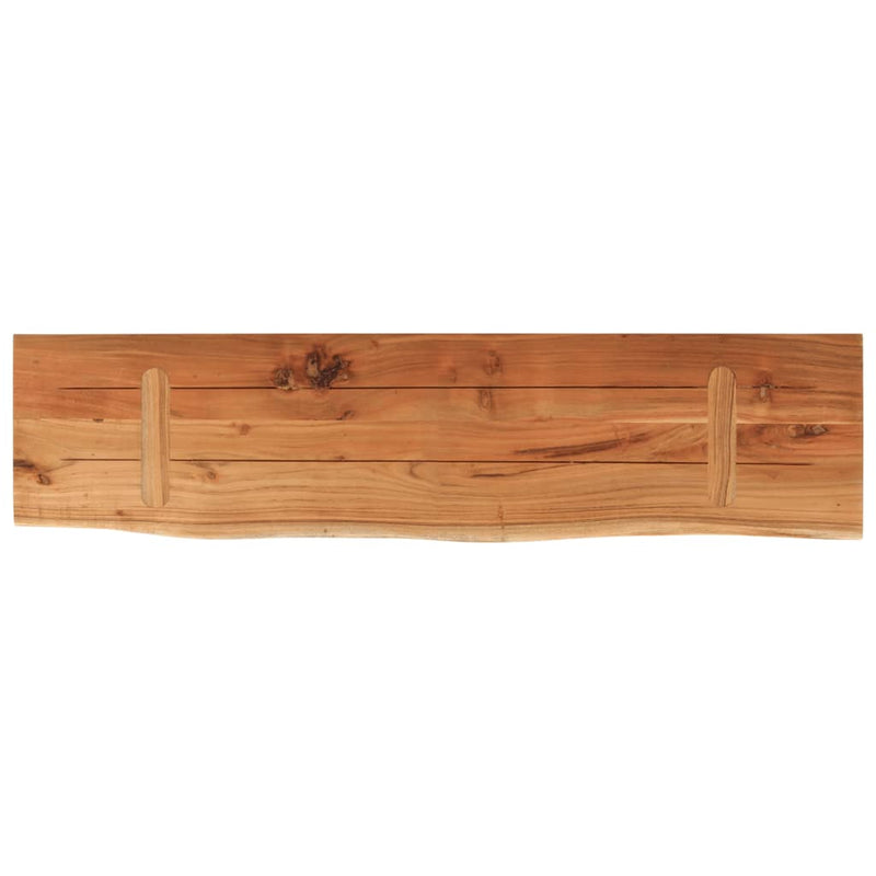 vidaXL tömör akácfa téglalap alakú fali polc 80 x 20 x 2,5 cm