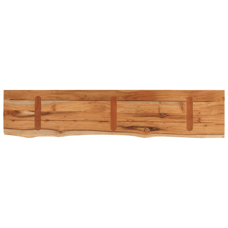 vidaXL tömör akácfa téglalap alakú fali polc 90 x 20 x 2,5 cm