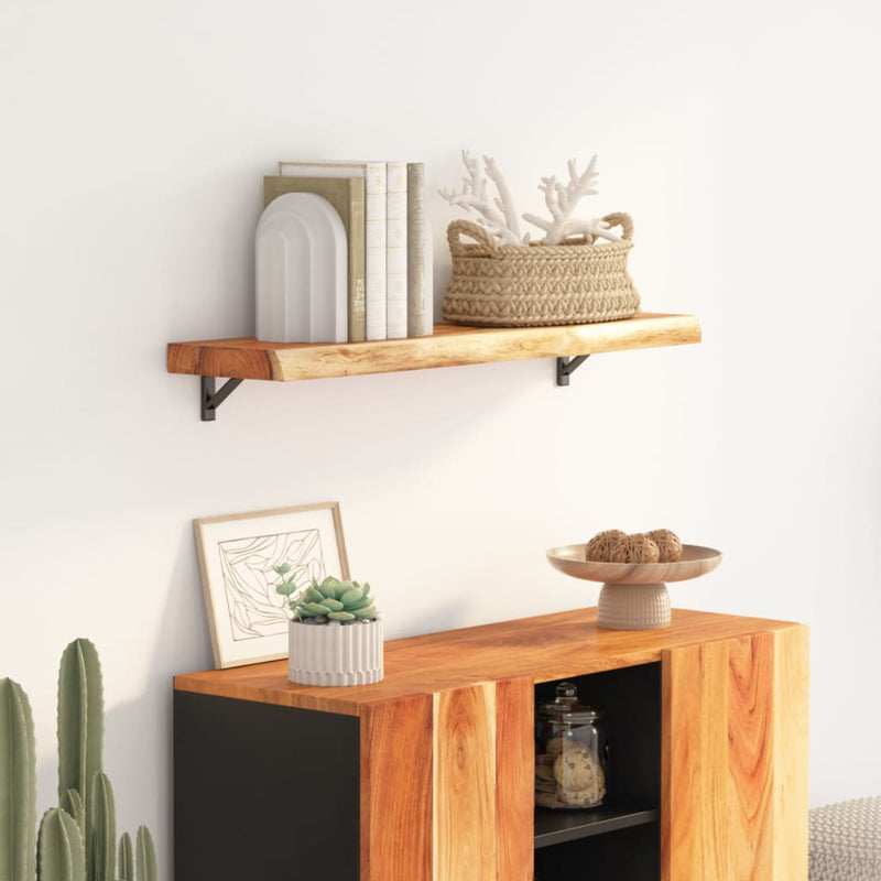 vidaXL tömör akácfa téglalap alakú fali polc 90 x 20 x 2,5 cm