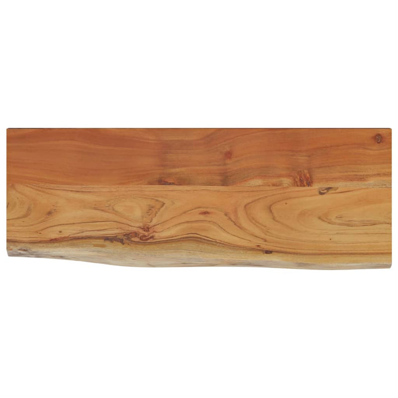 vidaXL tömör akácfa téglalap alakú fali polc 80 x 30 x 2,5 cm