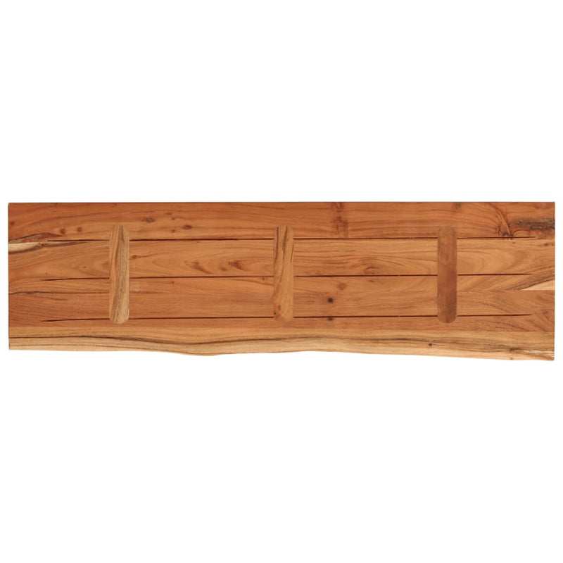 vidaXL tömör akácfa téglalap alakú fali polc 110 x 30 x 2,5 cm