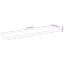 vidaXL tömör akácfa téglalap alakú fali polc 120 x 30 x 2,5 cm