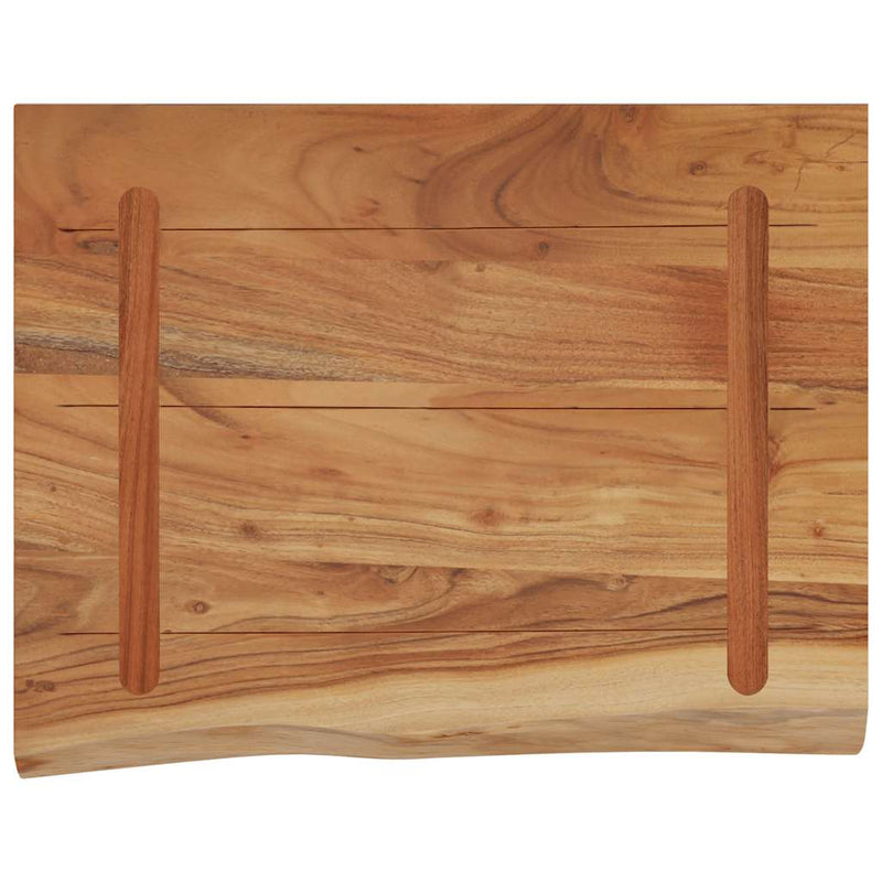 vidaXL tömör akácfa téglalap alakú fali polc 50 x 40 x 2,5 cm