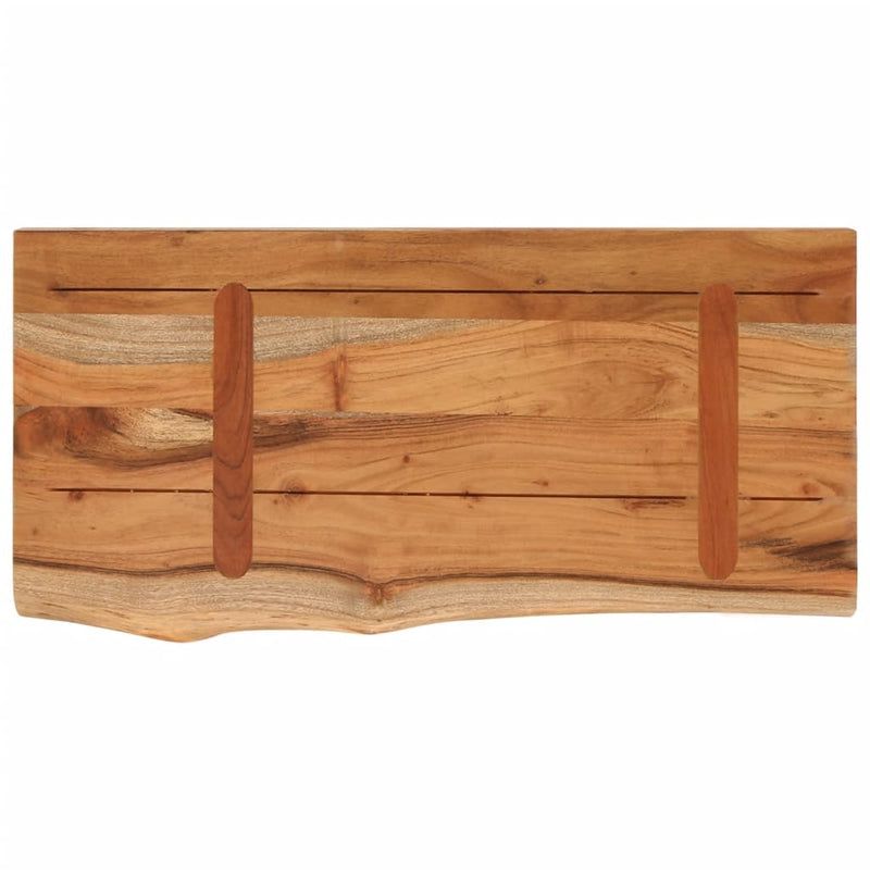 vidaXL tömör akácfa téglalap alakú fali polc 40 x 20 x 3,8 cm