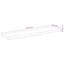 vidaXL tömör akácfa téglalap alakú fali polc 80 x 20 x 3,8 cm