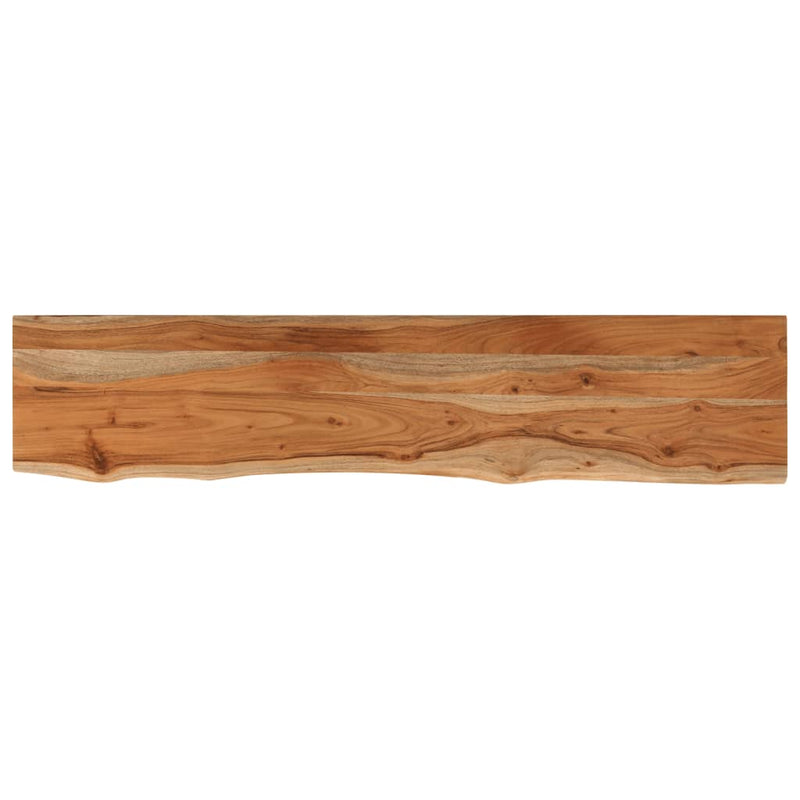 vidaXL tömör akácfa téglalap alakú fali polc 110 x 20 x 3,8 cm
