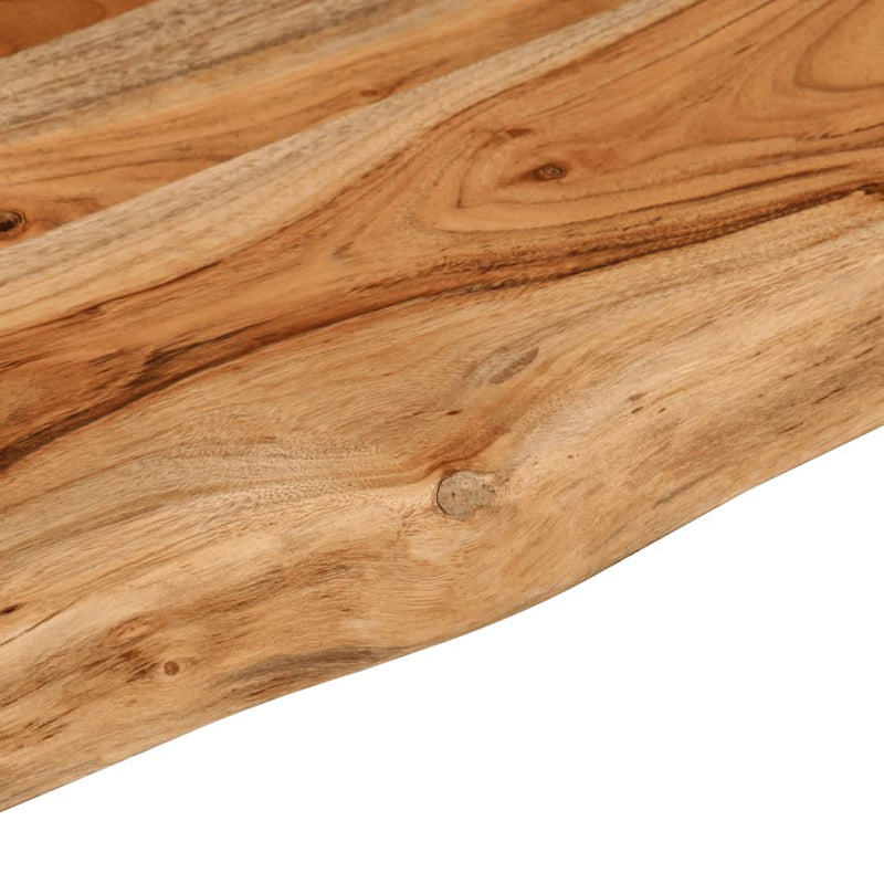 vidaXL tömör akácfa téglalap alakú fali polc 110 x 20 x 3,8 cm