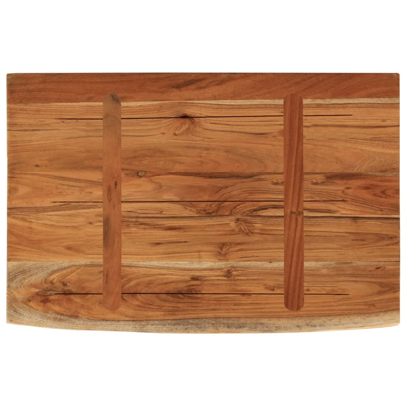 vidaXL tömör akácfa téglalap alakú fali polc 50 x 30 x 3,8 cm