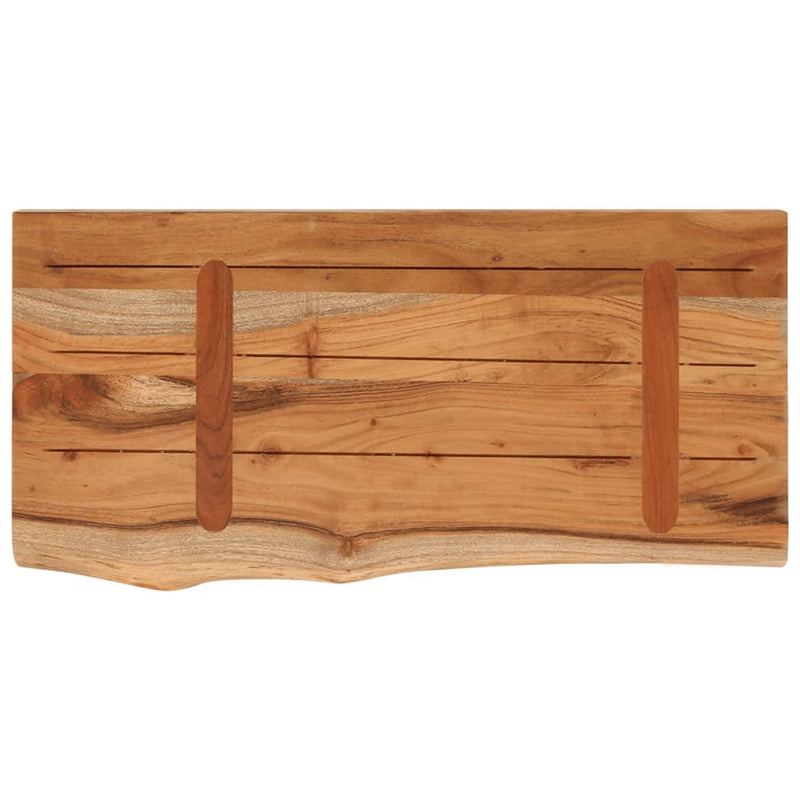 vidaXL tömör akácfa téglalap alakú fali polc 60 x 30 x 3,8 cm
