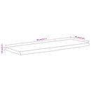 vidaXL tömör akácfa téglalap alakú fali polc 80 x 30 x 3,8 cm