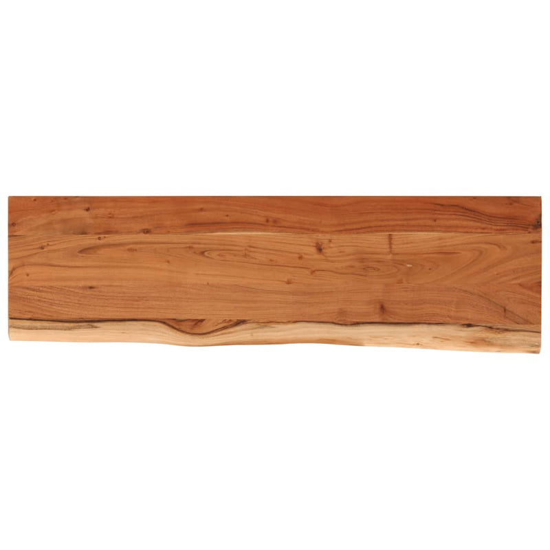 vidaXL tömör akácfa téglalap alakú fali polc 110 x 30 x 3,8 cm