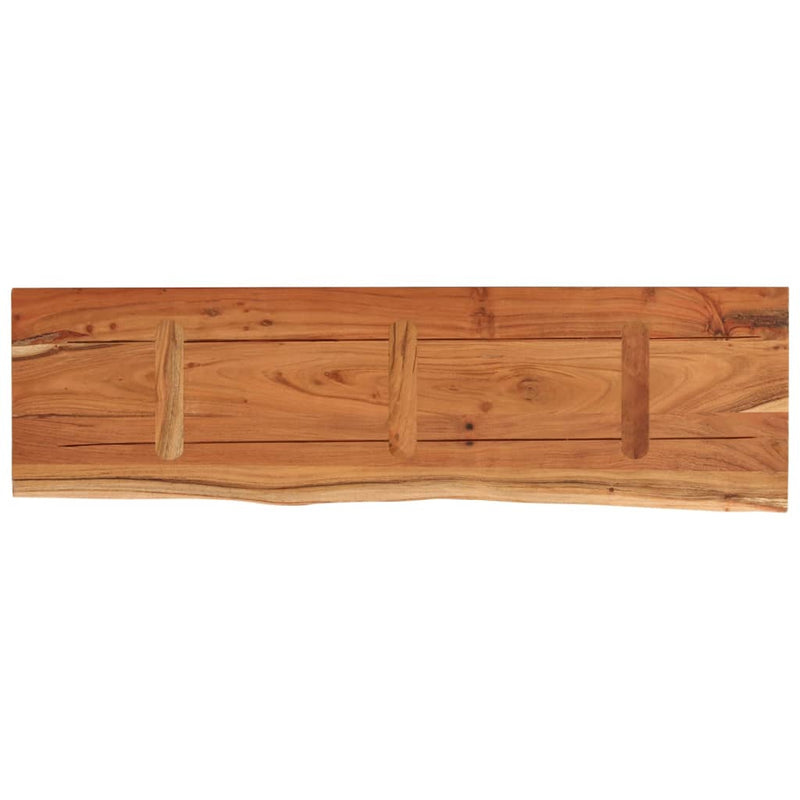 vidaXL tömör akácfa téglalap alakú fali polc 110 x 30 x 3,8 cm