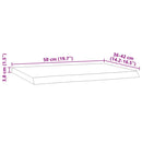 vidaXL tömör akácfa téglalap alakú fali polc 50 x 40 x 3,8 cm