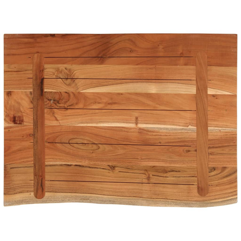 vidaXL tömör akácfa téglalap alakú fürdőszobai pult 80 x 60 x 3,8 cm
