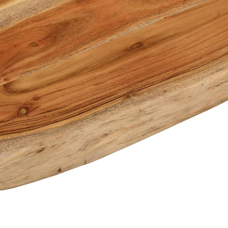 vidaXL tömör akácfa téglalap alakú fürdőszobai pult 80 x 60 x 3,8 cm