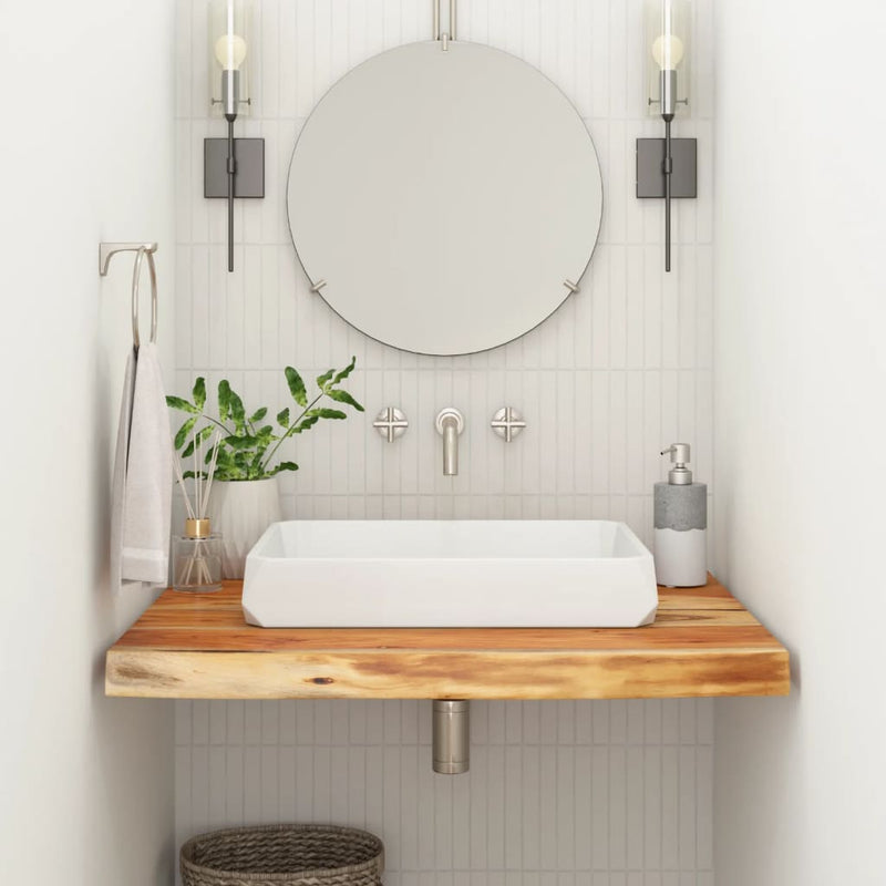 vidaXL tömör akácfa téglalap alakú fürdőszobai pult 80 x 60 x 3,8 cm