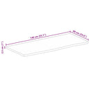 vidaXL tömör nyers mangófa természetes élű asztallap 140 x 60 x 2,5 cm