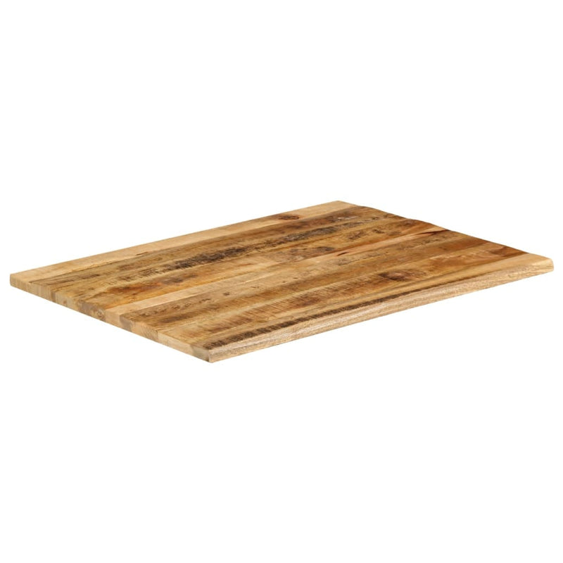 vidaXL tömör nyers mangófa természetes élű asztallap 90 x 80 x 2,5 cm