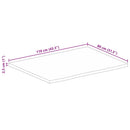 vidaXL tömör nyers mangófa természetes élű asztallap 110 x 80 x 2,5 cm
