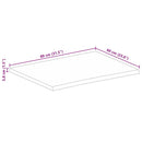 vidaXL tömör nyers mangófa természetes élű asztallap 80 x 60 x 3,8 cm