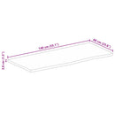 vidaXL tömör nyers mangófa természetes élű asztallap 140 x 60 x 3,8 cm