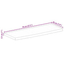 vidaXL tömör mangófa természetes élű asztallap 70 x 20 x 2,5 cm