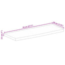 vidaXL tömör mangófa természetes élű asztallap 70 x 30 x 2,5 cm