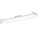 vidaXL tömör mangófa természetes élű asztallap 180 x 40 x 2,5 cm