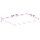 vidaXL tömör mangófa asztallap természetes éllel 80 x 60 x 2,5 cm