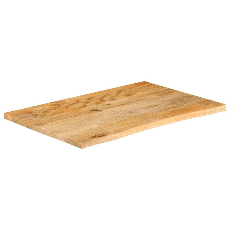 vidaXL tömör mangófa természetes élű asztallap 90 x 60 x 2,5 cm
