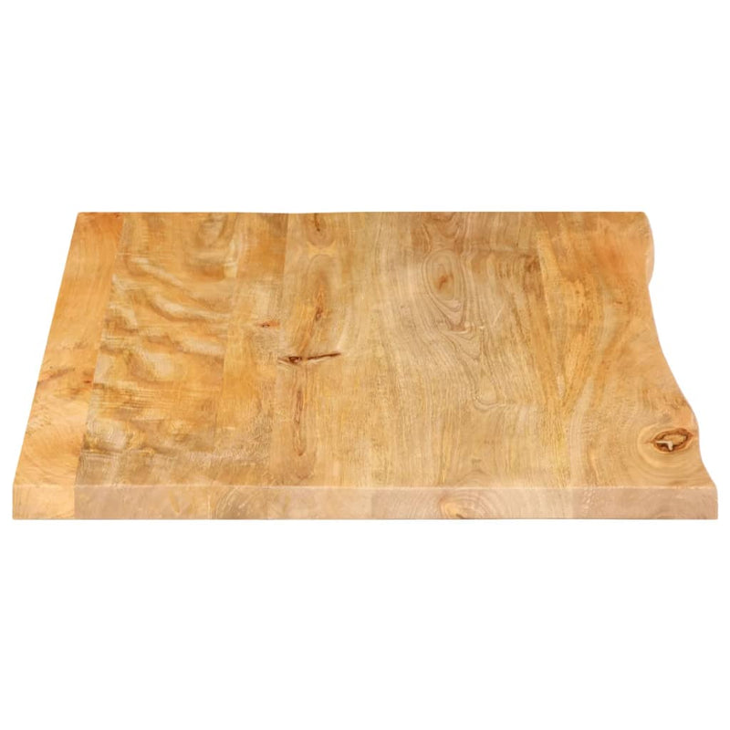vidaXL tömör mangófa természetes élű asztallap 90 x 60 x 2,5 cm