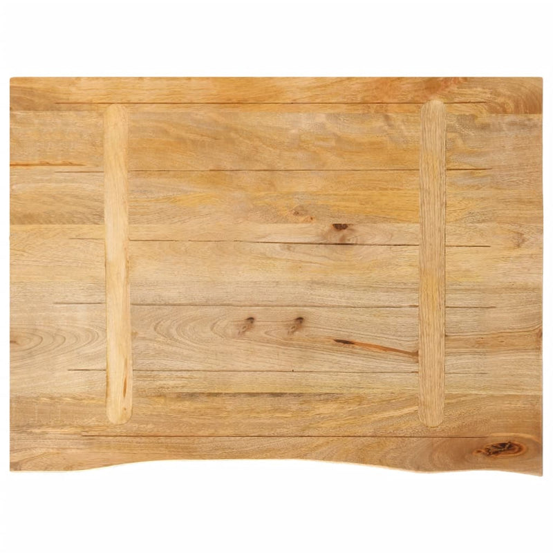 vidaXL tömör mangófa természetes élű asztallap 90 x 60 x 2,5 cm
