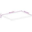 vidaXL tömör mangófa természetes élű asztallap 90 x 60 x 2,5 cm