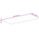 vidaXL tömör mangófa természetes élű asztallap 140 x 60 x 2,5 cm