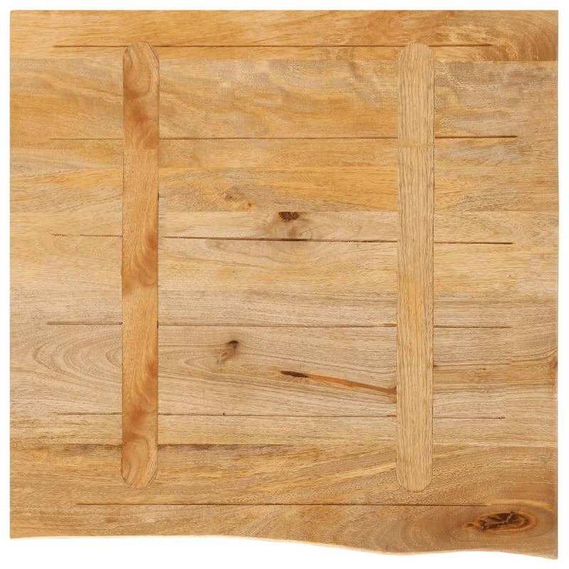 vidaXL tömör mangófa asztallap természetes éllel 80 x 80 x 2,5 cm