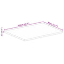 vidaXL tömör mangófa természetes élű asztallap 110 x 80 x 2,5 cm