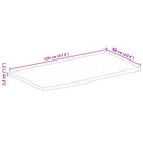 vidaXL tömör mangófa természetes élű asztallap 120 x 60 x 3,8 cm