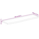 vidaXL tömör mangófa természetes élű asztallap 100 x 30 x 2,5 cm