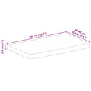 vidaXL tömör mangófa természetes élű asztallap 50 x 40 x 2,5 cm