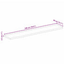 vidaXL tömör mangófa természetes élű asztallap 180 x 40 x 2,5 cm