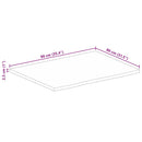 vidaXL tömör mangófa természetes élű asztallap 90 x 80 x 2,5 cm