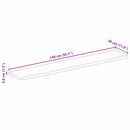 vidaXL tömör mangófa asztallap természetes éllel 140 x 30 x 3,8 cm