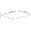 vidaXL tömör akácfa téglalap alakú asztallap 110x80x3,8 cm