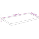 vidaXL tömör nyers mangófa természetes élű asztallap 90 x 40 x 2,5 cm