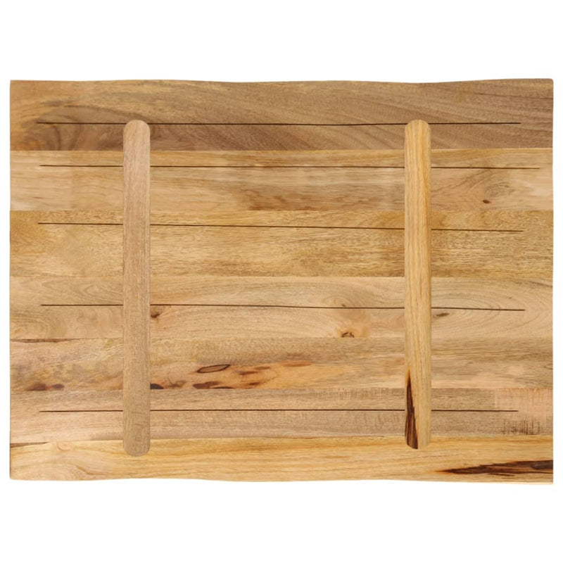 vidaXL tömör nyers mangófa természetes élű asztallap 70 x 60 x 2,5 cm