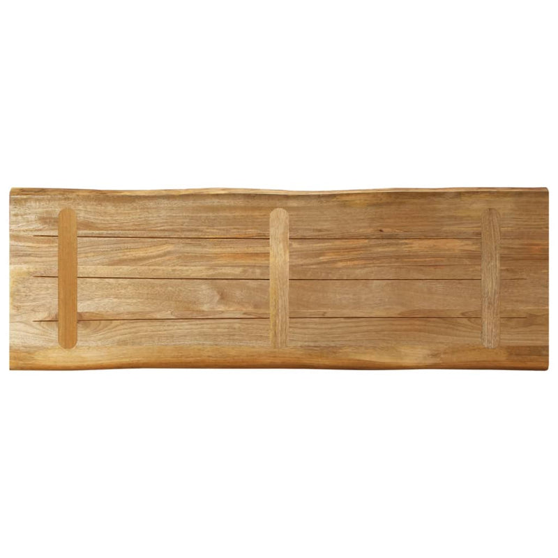 vidaXL tömör nyers mangófa természetes élű asztallap 110 x 40 x 3,8 cm