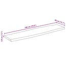 vidaXL tömör nyers mangófa természetes élű asztallap 180 x 40 x 3,8 cm