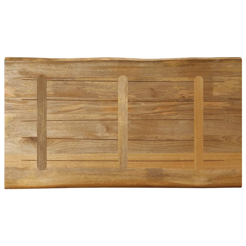 vidaXL tömör nyers mangófa természetes élű asztallap 100 x 60 x 3,8 cm