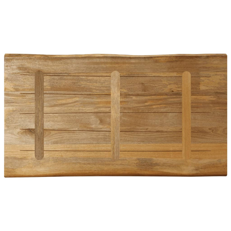 vidaXL tömör nyers mangófa természetes élű asztallap 110 x 60 x 3,8 cm