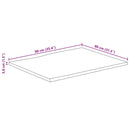 vidaXL tömör nyers mangófa természetes élű asztallap 90 x 80 x 3,8 cm